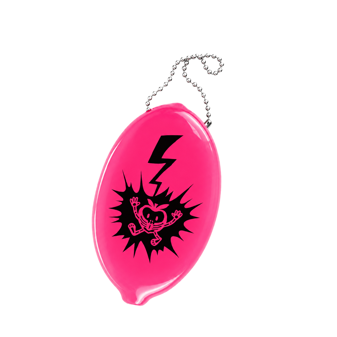 Ligntning Peach Coin Keyring (Pink)